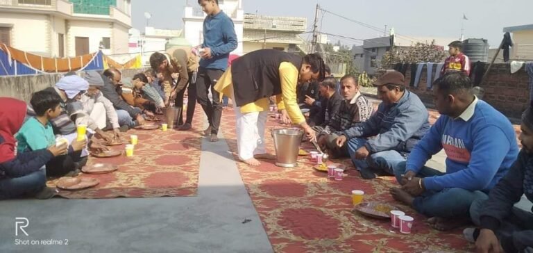 माता की मूर्ति का स्थापना दिवस बड़े उल्लास श्रद्धा व भक्ति के साथ मनाया गया