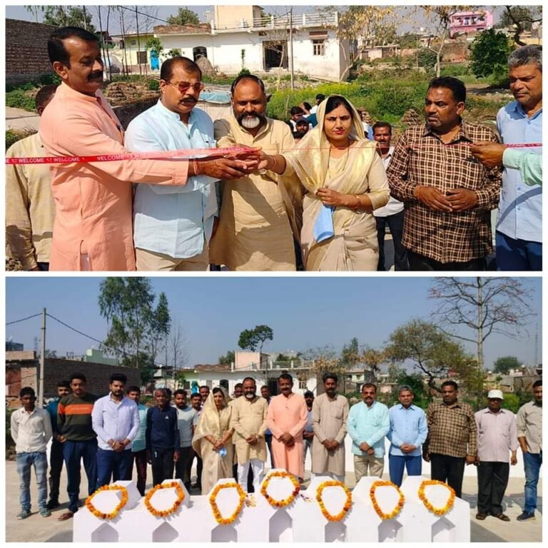 क्षेत्र के विकास के लिए भाजपा सरकार प्रतिबद्ध: प्रदीप चौहान, करौंदी गांव में माता की चार दीवारी का सौंदर्यीकरण