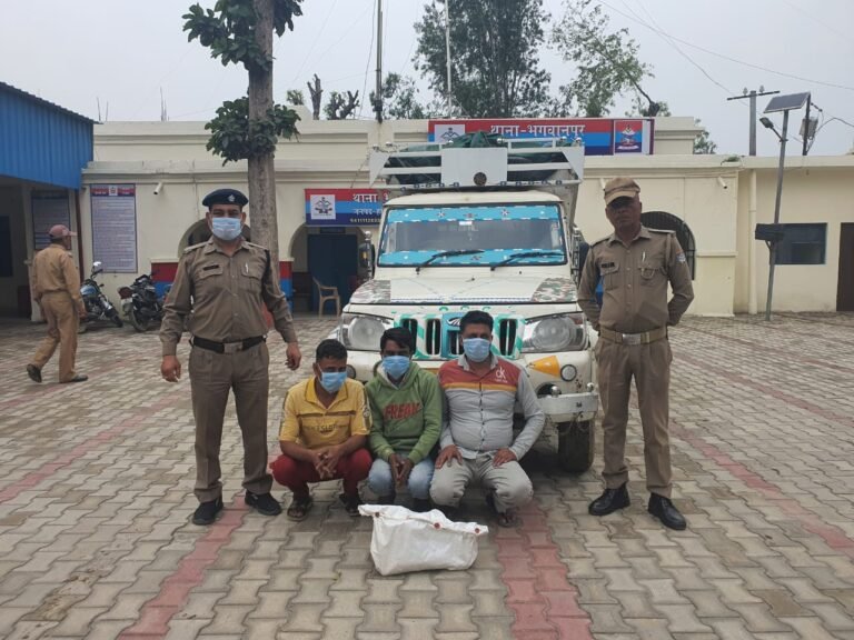 भगवानपुर पुलिस ने पशु क्रूरता के आरोप में तीन लोगों को किया गिरफ्तार, गोकशी उपकरण भी मिले