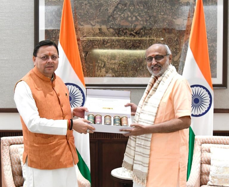 मुख्यमंत्री धामी ने आज नई दिल्ली में उपराष्ट्रपति श्री सी पी राधाकृष्णन से शिष्टाचार भेंट की