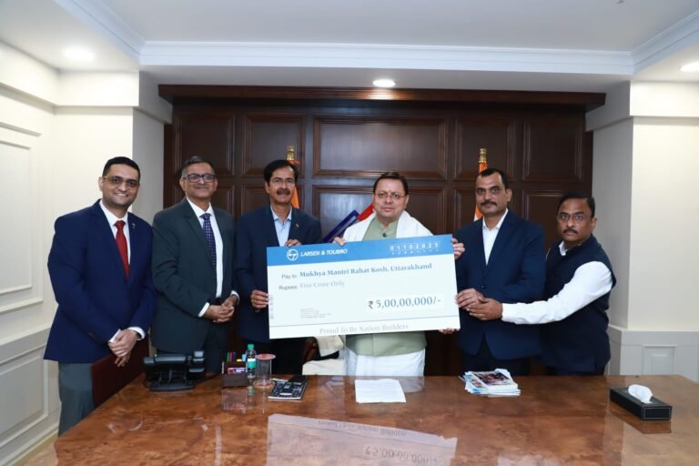 मुख्यमंत्री धामी से नई दिल्ली में लार्सन एंड टुब्रो (L&T) के प्रतिनिधिमंडल ने शिष्टाचार भेंट की