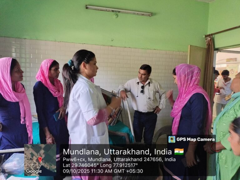 राष्ट्रीय वैक्टर जनित रोग नियंत्रण टीम ने किया ग्राम मुंडलाना का निरीक्षण