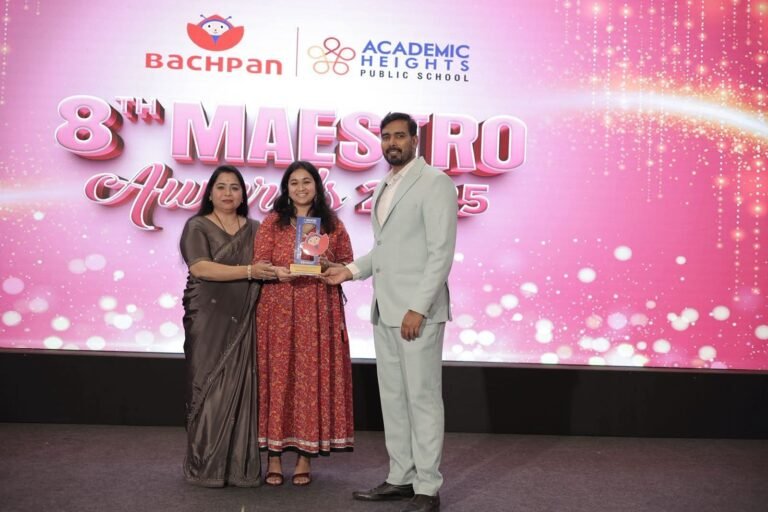 बचपन प्ले स्कूल, रुड़की को माएस्ट्रो अवॉर्ड्स 2025 में राष्ट्रीय सम्मान