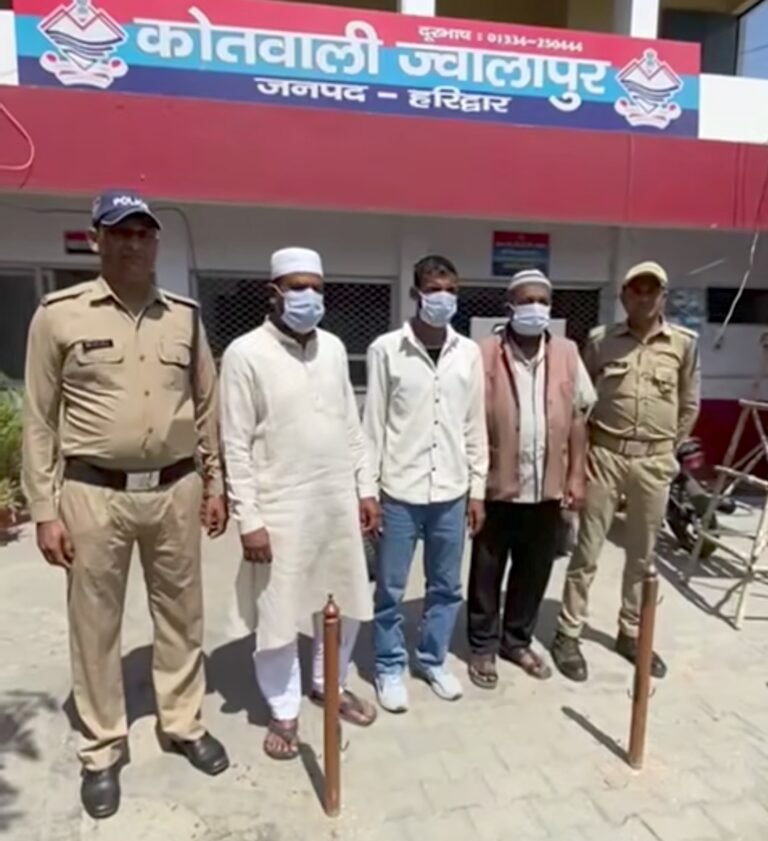 हुडदंग करने वालों के विरुद्ध ज्वालापुर पुलिस की कार्रवाई