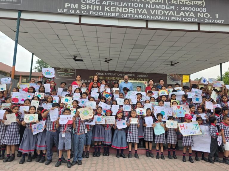 पीएमश्री केंद्रीय विद्यालय क्रमांक-एक रूड़की में विश्व स्वास्थ्य दिवस के अवसर पर जागरूकता कार्यक्रम का आयोजन
