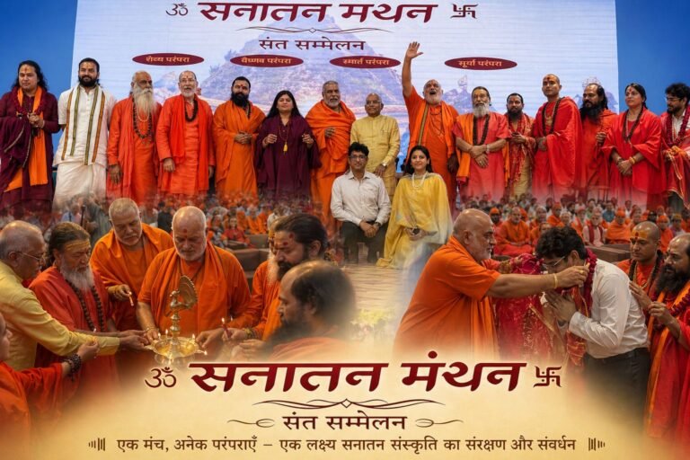 रुड़की में कोर यूनिवर्सिटी का ‘सनातन मंथन’: संत सम्मेलन में आध्यात्मिक शिक्षा और संस्कारों पर जोर
