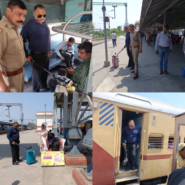 बीडीएस की टीम का रेलवे स्टेशन लक्सर पर सघन चैकिंग अभियान