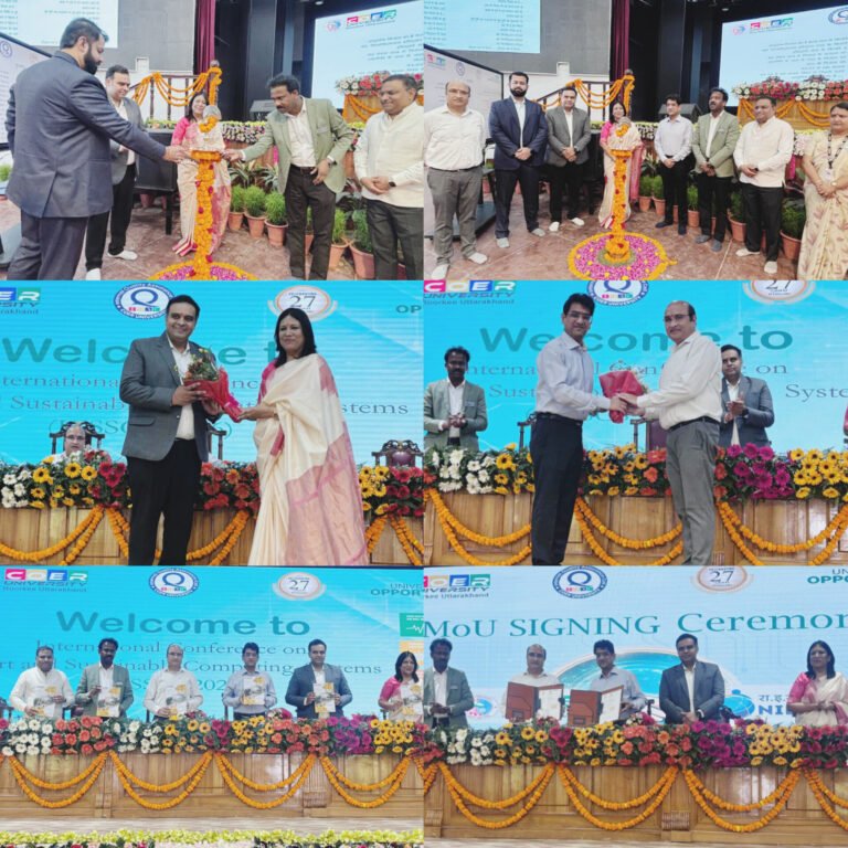 कोर विश्वविद्यालय, रुड़की में स्मार्ट एवं सस्टेनेबल कंप्यूटिंग सिस्टम पर अंतरराष्ट्रीय सम्मेलन संपन्न